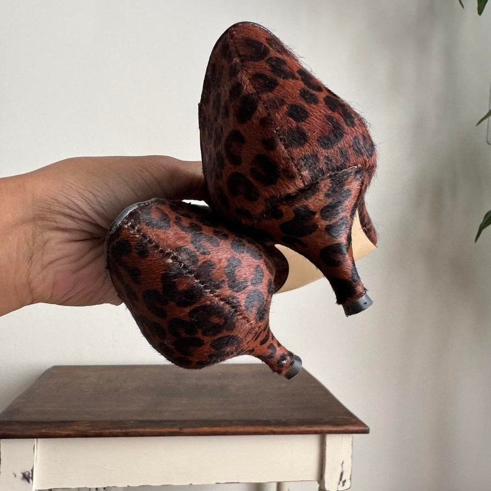 Leopard pony hair kitten heel size 8 brown black Dolce Vita - Picture 6 of 6